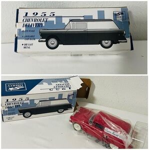 Liberty 1955 Chevy Sedan Delivery Exxon Travel Club Die Cast 30 Years Vintage